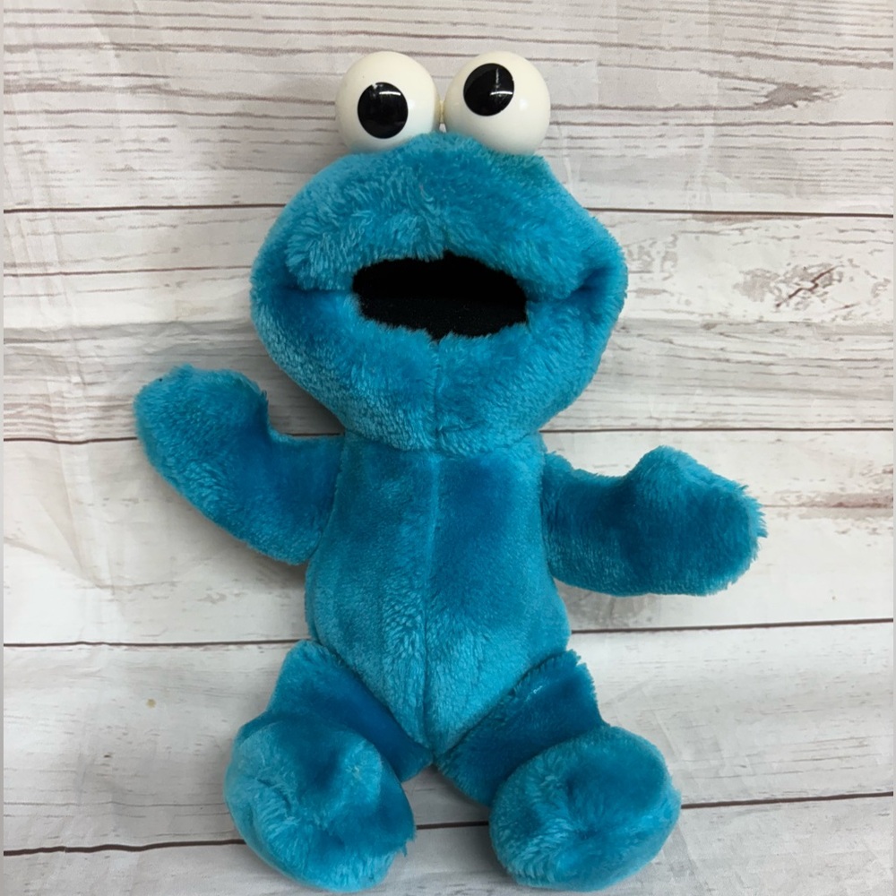 Sesame Street Tickle Me Cookie Monster Plush Stuffed Animal Toy 1995 Tyco Works